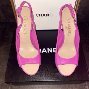 Authentic Chanel Platform Sandals